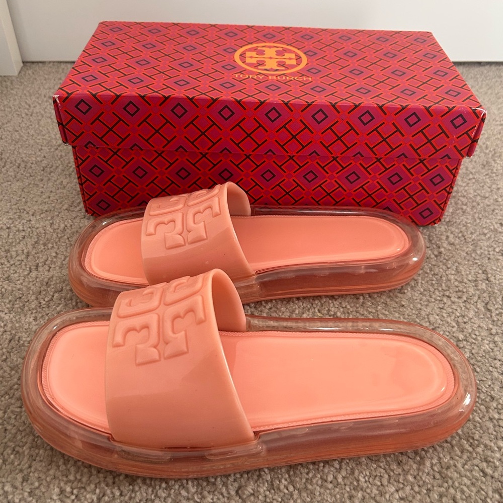 Tory Burch Bubble Jelly Pink Salt Slide